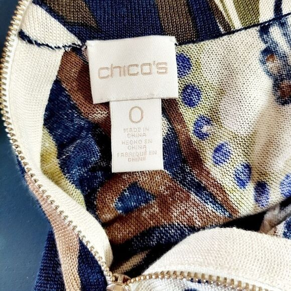 Chico's Zip Neck Sheer Sweater - Picture 6 of 9